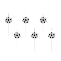 Soccer Ball Birthday Candles 6ct