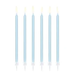 Tall Light Blue Birthday Candles
