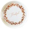 Thankful Wreath Round Bamboo Serving Tray