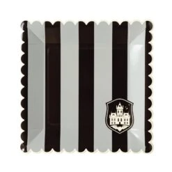 Academy Emblem Striped Square Dessert Plates 8ct