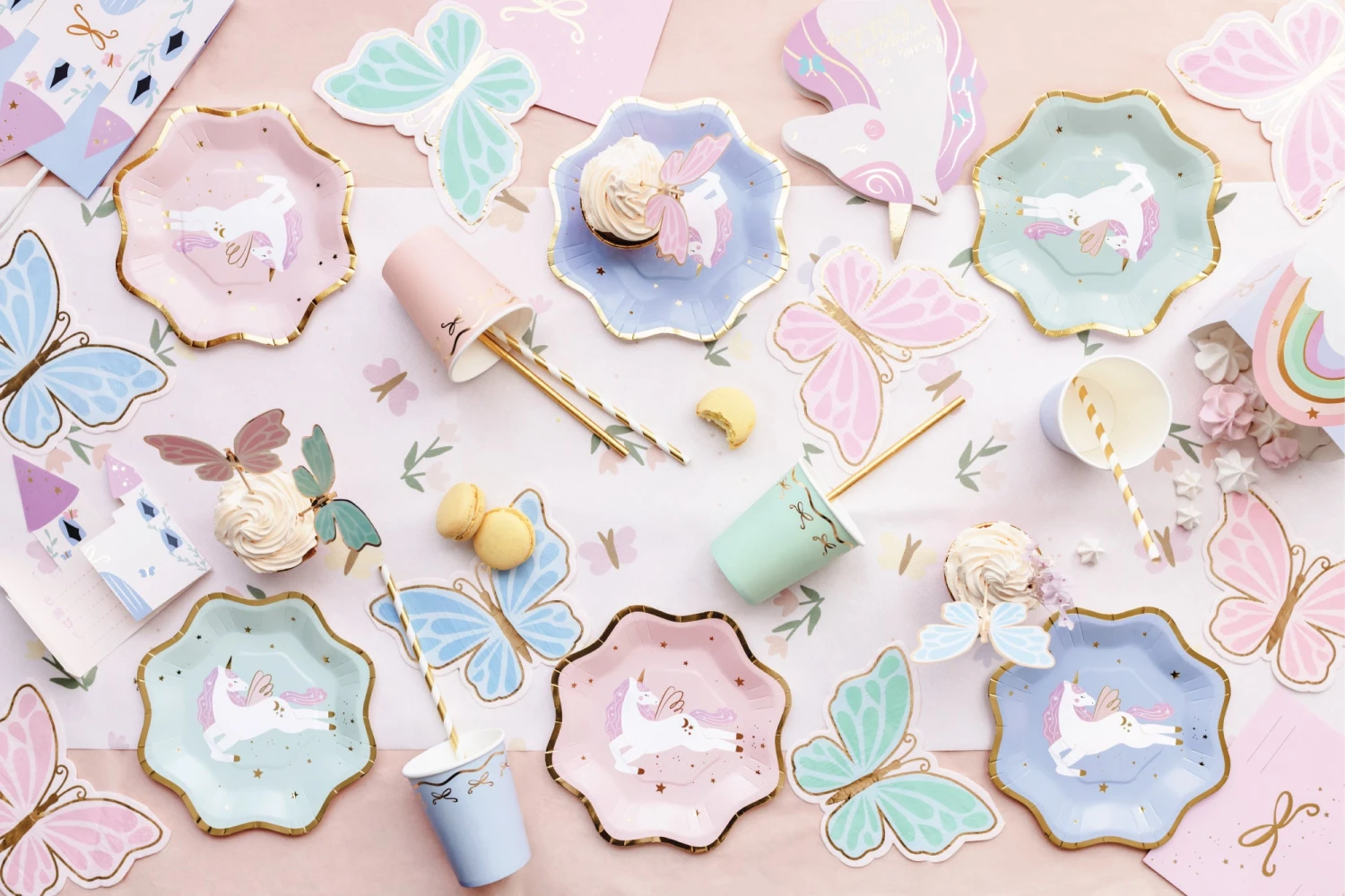 Magical Unicorn Dessert Plate Set 6ct - Image 3