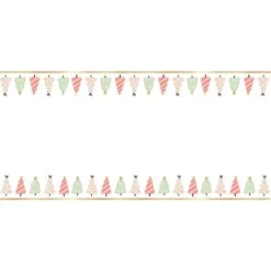 Whimsical Christmas Tree Paper Table Runner 25ft