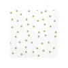 White And Gold Star Napkins 20ct