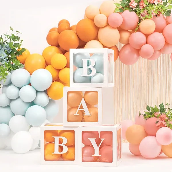White Pop-Up Baby Block Decorations - Image 2