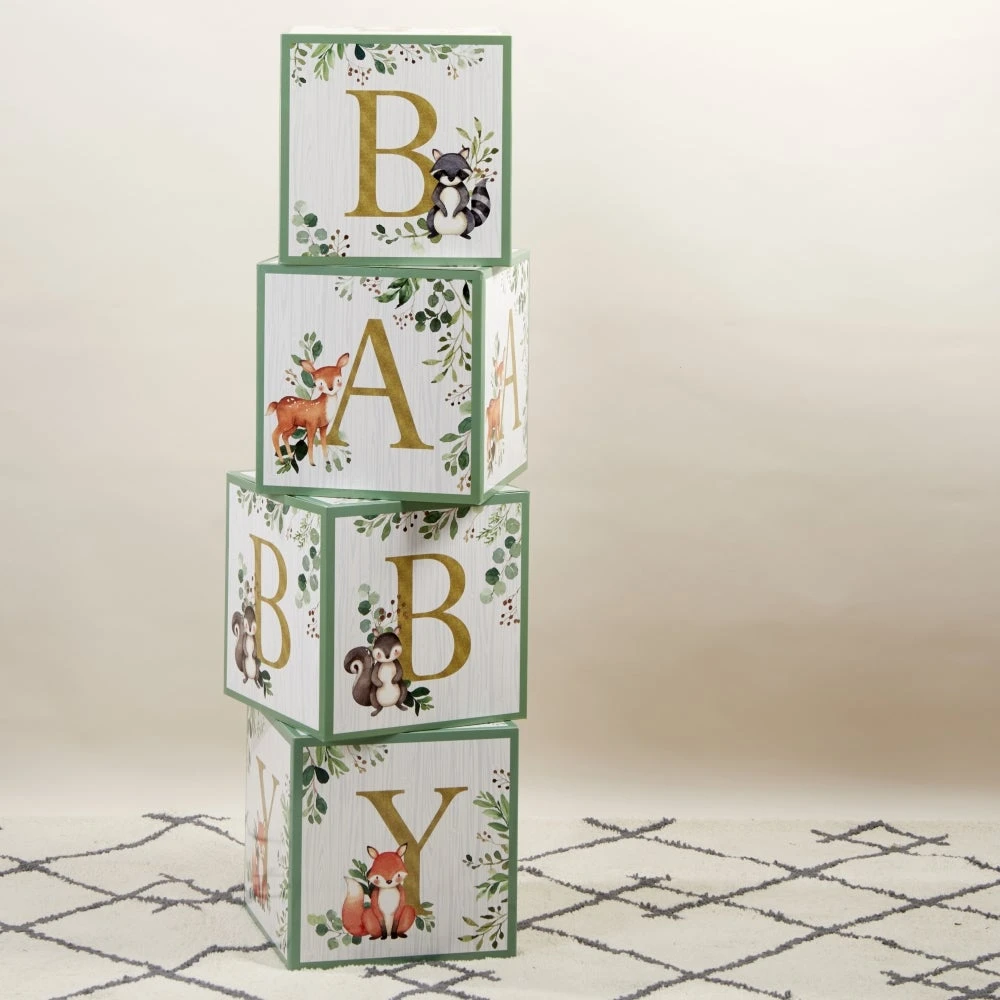 Woodland Baby Block Decorations - Image 2