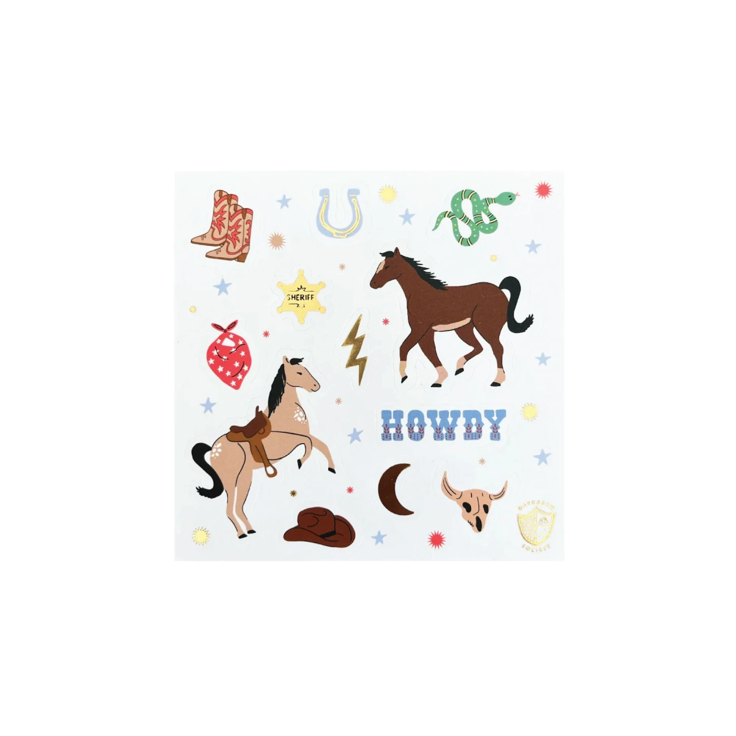 Yeehaw Western Sticker Sheets 4ct